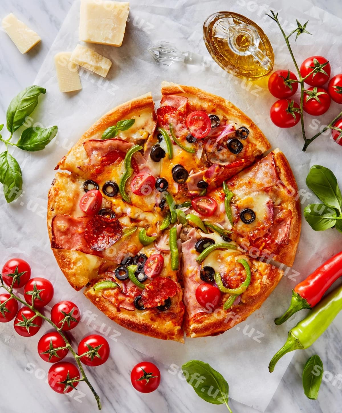 Yaqin pitsa mashtasi | Close up pizza table