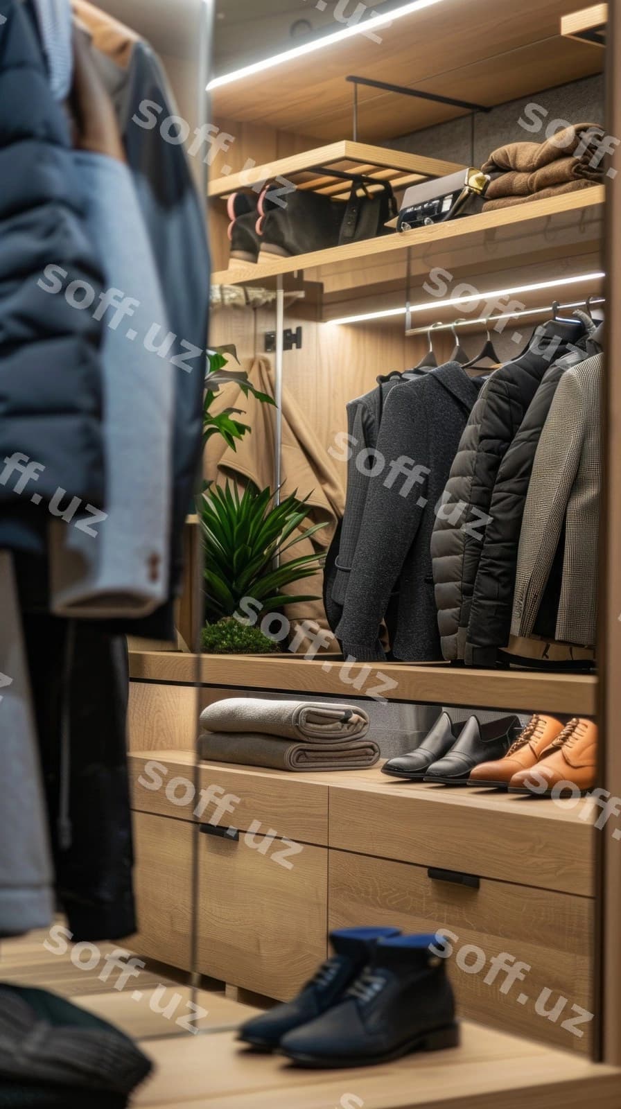 Ayna bilan shkaf, uni o'simlik qiling | Closet with mirror plant it