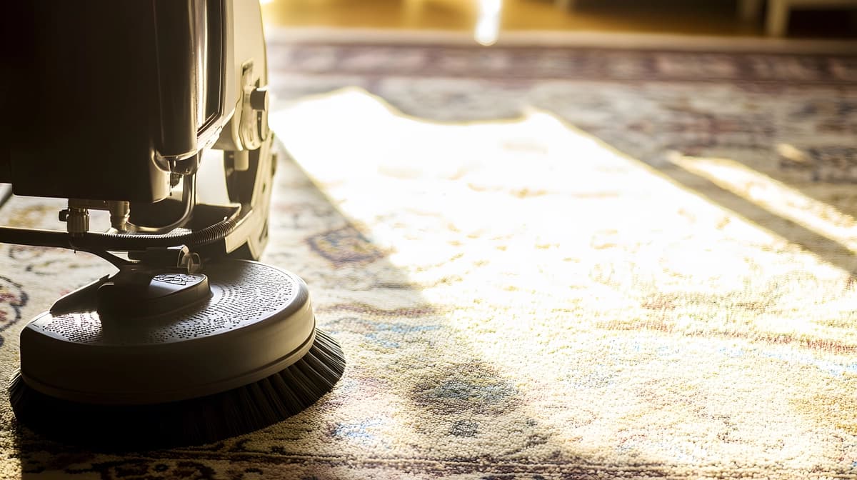 Closeup gilam tozalash mashinasi gilam | Closeup carpet cleaning machine rug