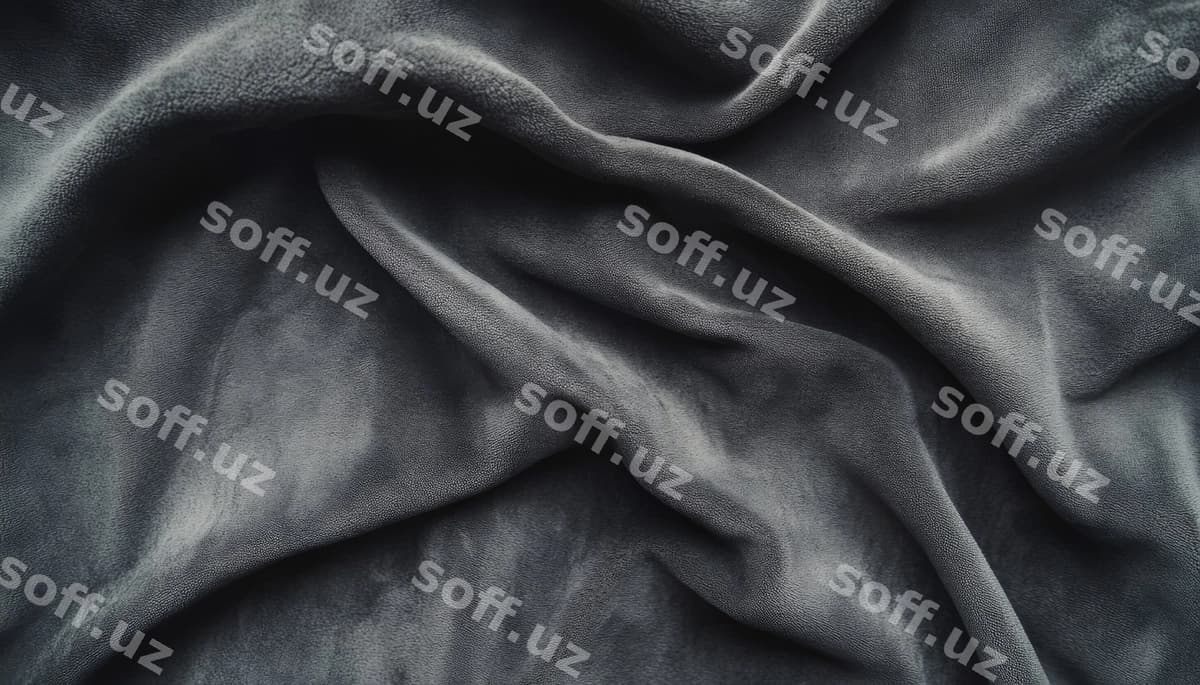 Yaqin rasm qoraboz mato qirralar bilan | Closeup dark gray fabric with wrinkles