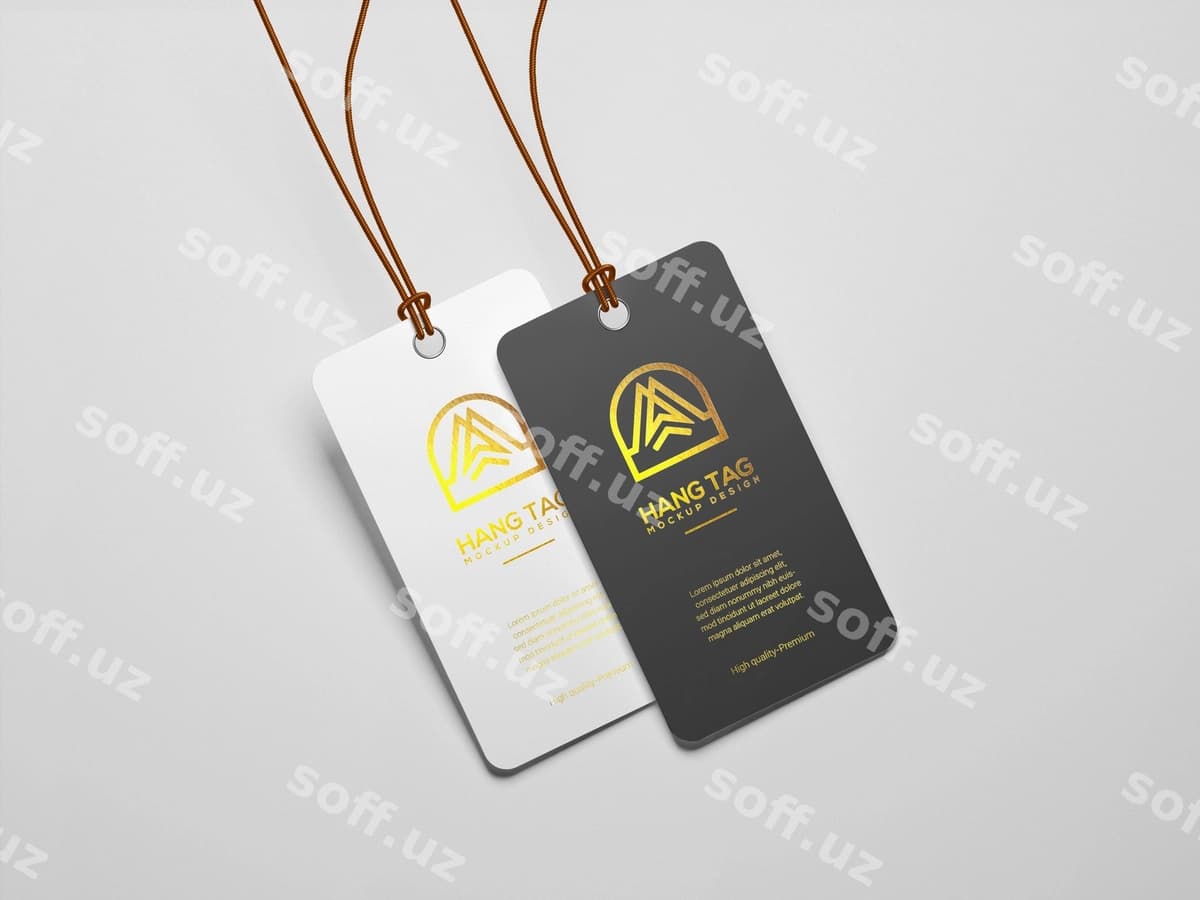 Bosima etiketi mockup | Clothing label tag mockup