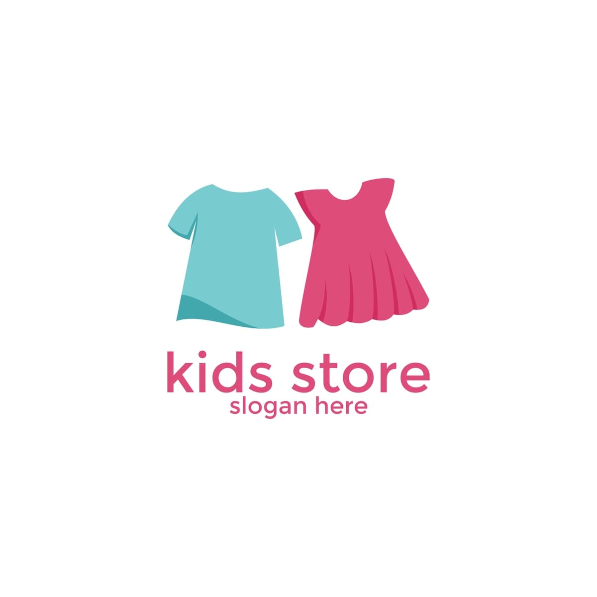 Bolalar kiyimlari moda logotipi shablonlari ko'ylak logotipi vektor kiyimlari | Kids cloth fashion logo designs template shirt logo vector clothes