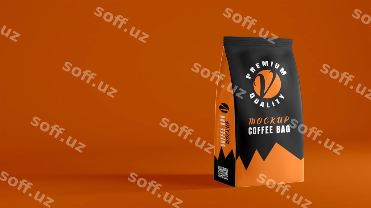 Kofe choynig'i mockup 3d render | Coffee bag mockup 3d render