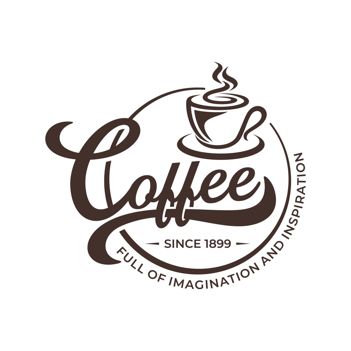 Vintage qahva logotipi shabloni | Vintage coffee logo template