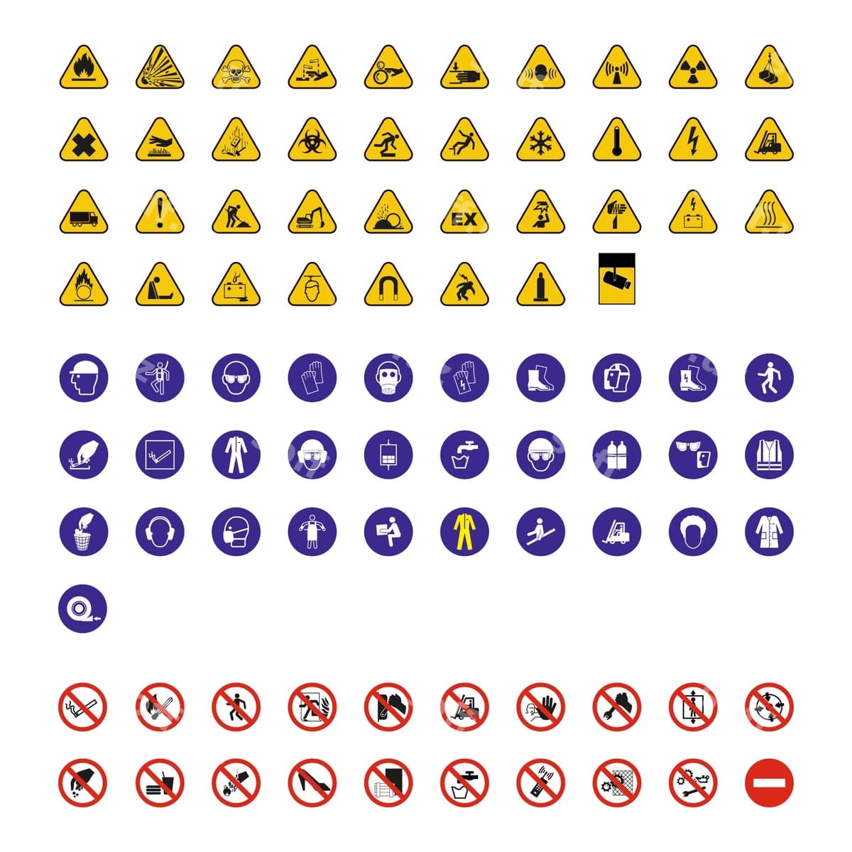 Jamlanma ish joyi oldini olish belgilar | Collection workplace prevention signs