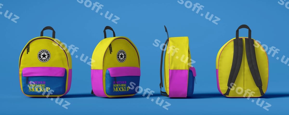 Rangli maktab ruchkalari tanlovi | Colorful school backpacks assortment