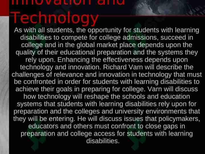 Innovation and Technology
