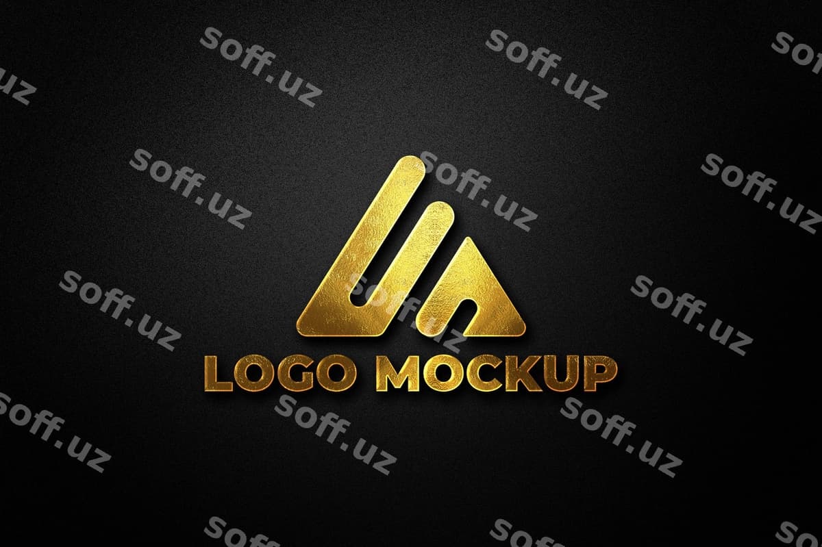 Mockup copper foil logotipi | Copper foil logo mockup