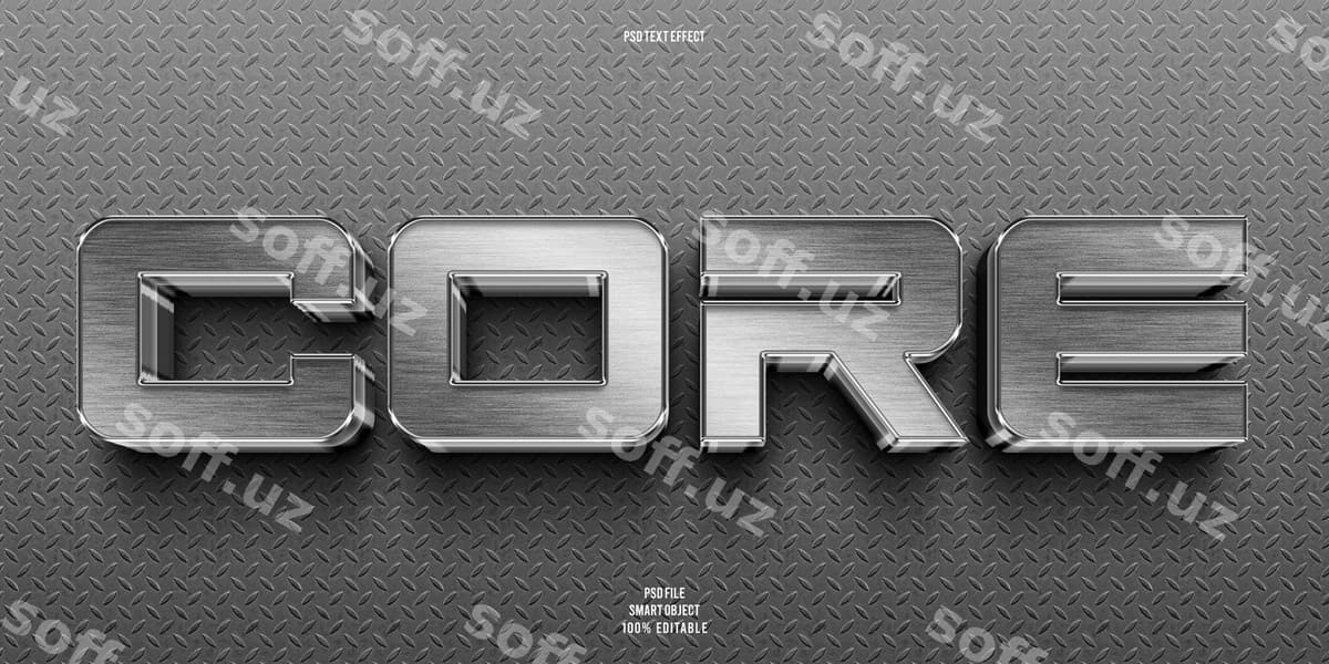 Asos 3D tahrirlanadigan matn effekti | Core 3d editable text effect
