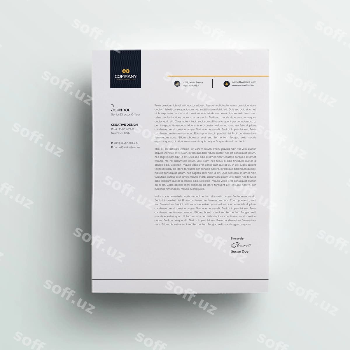 Kompaniya xat qadoiyibi | Corporate letterhead