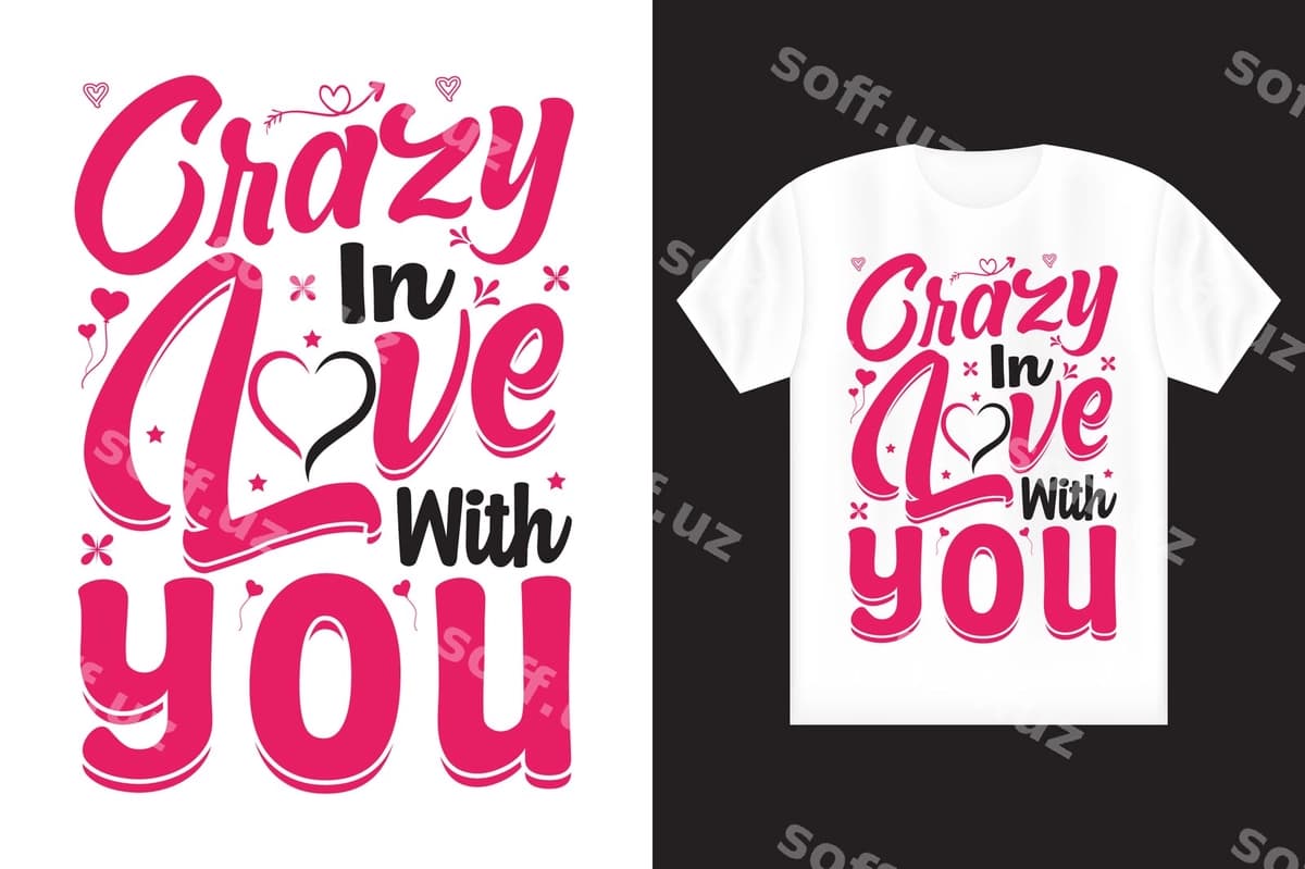 Jinli sevgi sening bilan t-shirt | Crazy love with you tshirt