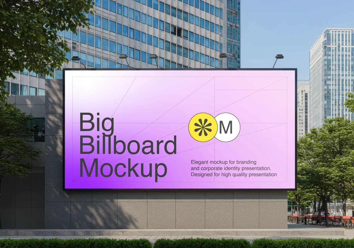 Billboard maketi shahar muhiti | Billboard mockup urban environment