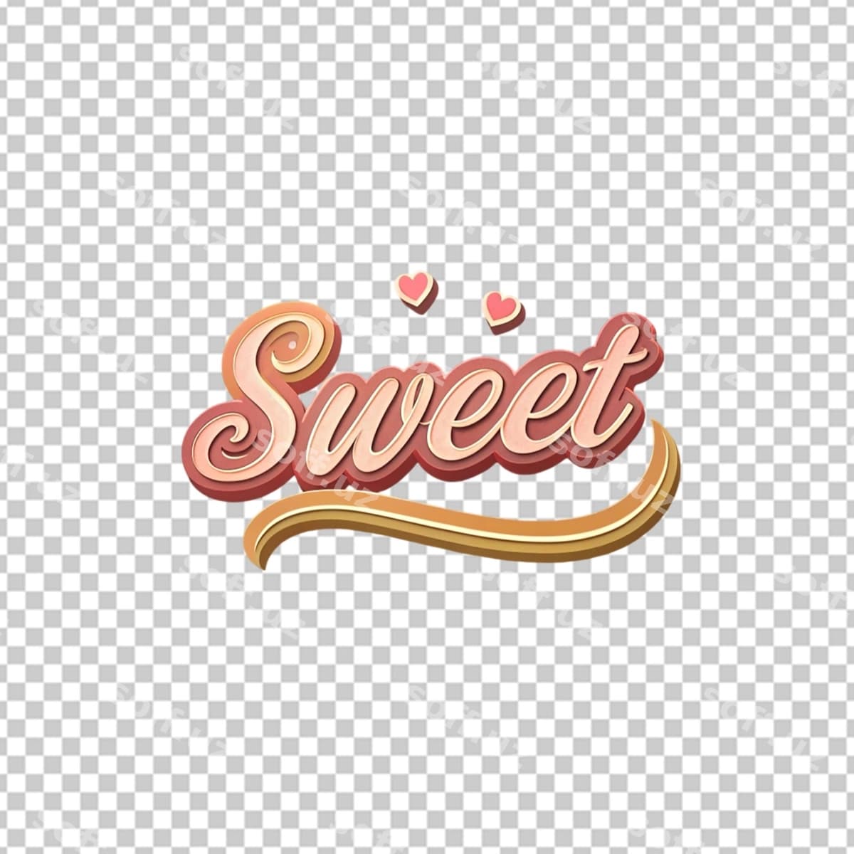 Dekorativ 3D shirin matn grafika | Decorative 3d sweet text graphic