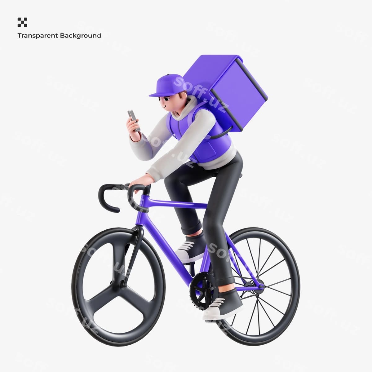 Yetkazib beruvchining 3D illyustratsiyasi | Delivery man 3d illustration
