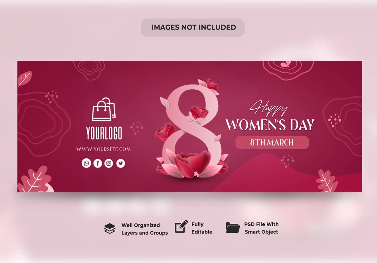Ijtimoiy tarmoqlardagi instagram banneri 8-mart Xalqaro xotin-qizlar kuni | Social media banner instagram international womens day march 8
