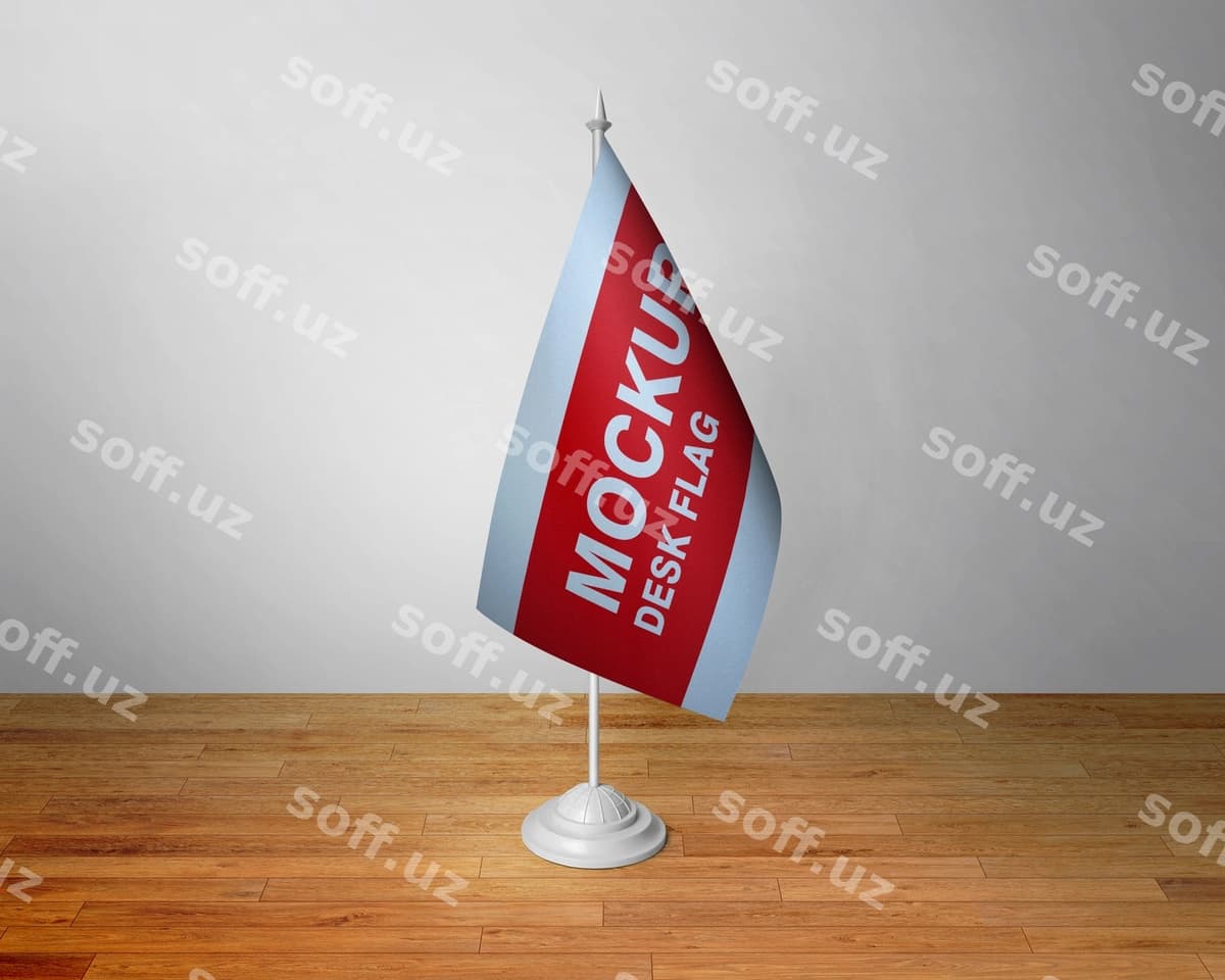 Uni maket qilish yozilgan stol bayrog'i | Desk flag that says mockup it