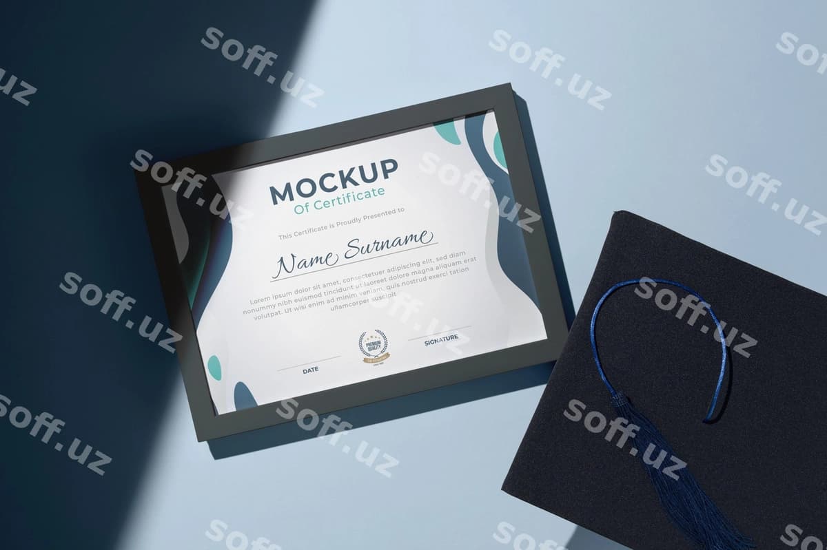 Diploma ramka namuna dizayni | Diploma frame mockup design
