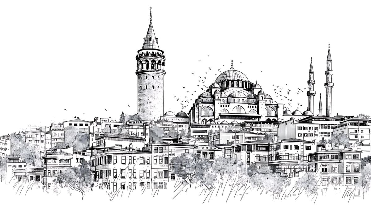 Shahar chizish shahar orqa fonli | Drawing city with city background