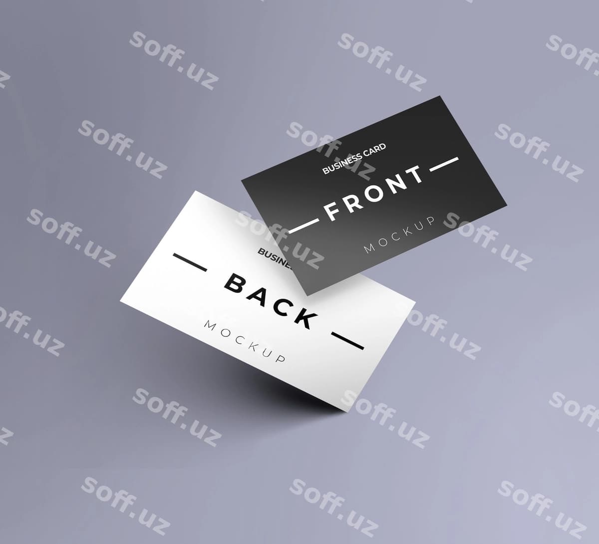 Dinamik biznes vizitka mockup | Dynamic business card mockup