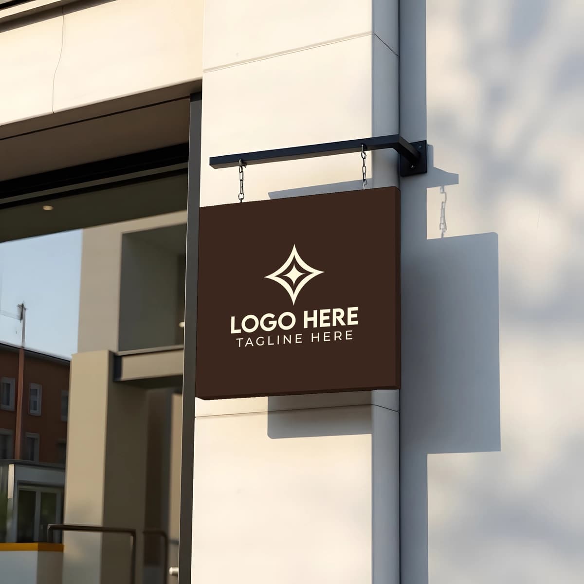 Belgi logotipi maketi | Sign logo mockup