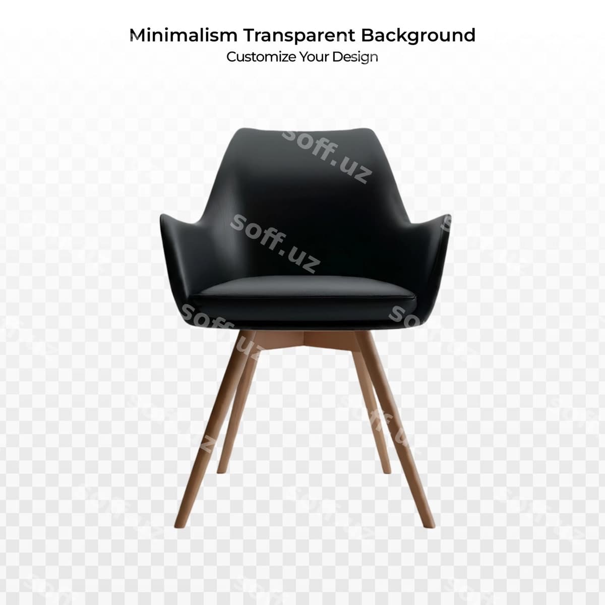 Oson zamonaviy qora aylanma stul | Effortless modern black swivel chair