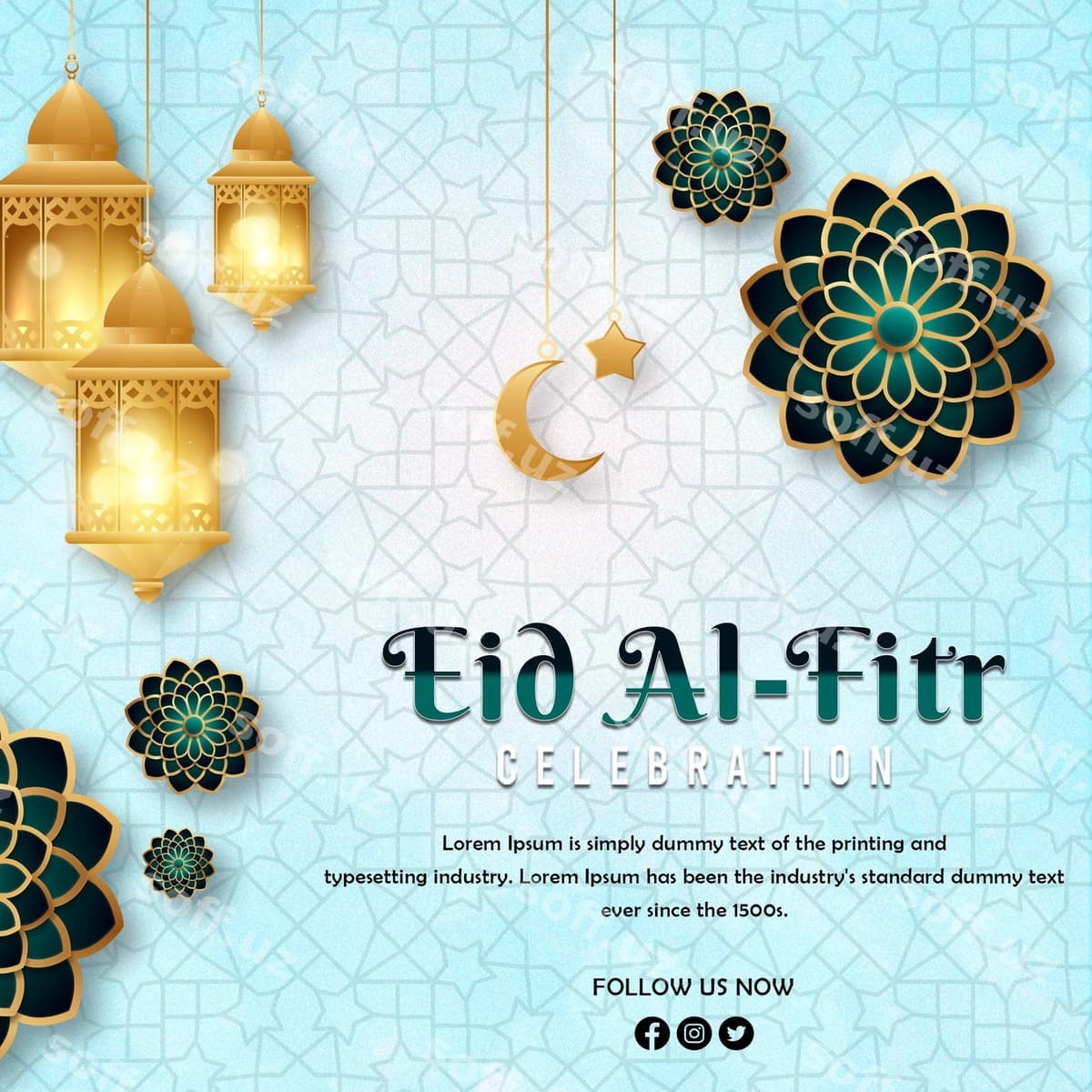 Ramazon tongi dizayn shabloni | Eid alfitra design template