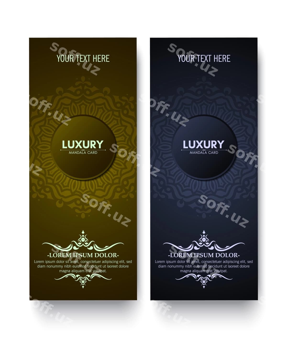 Elegent mandala uslubidagi kart dizayni | Elegant mandala style card design