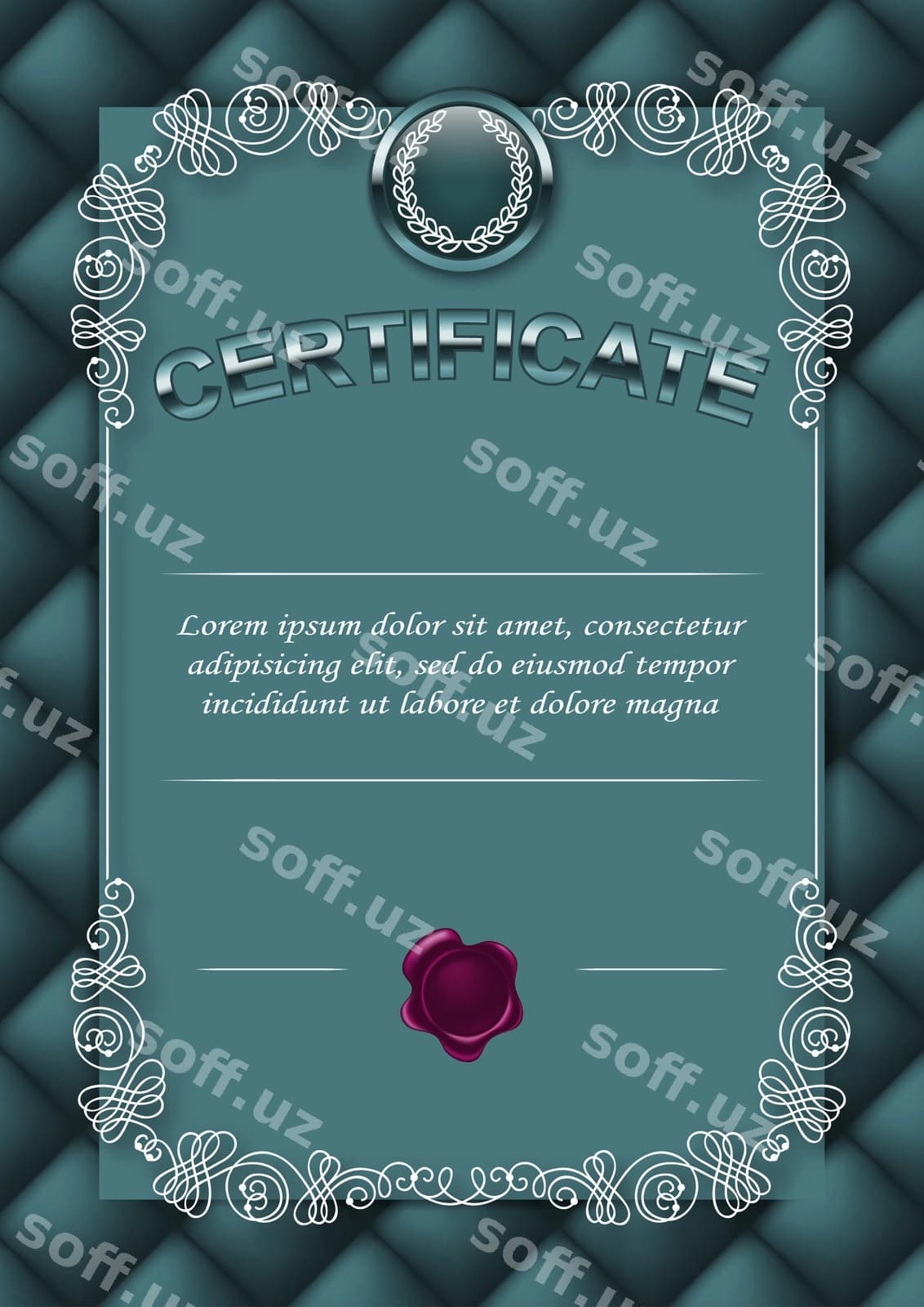 Chiroyli shablon sertifikat | Elegant template certificate