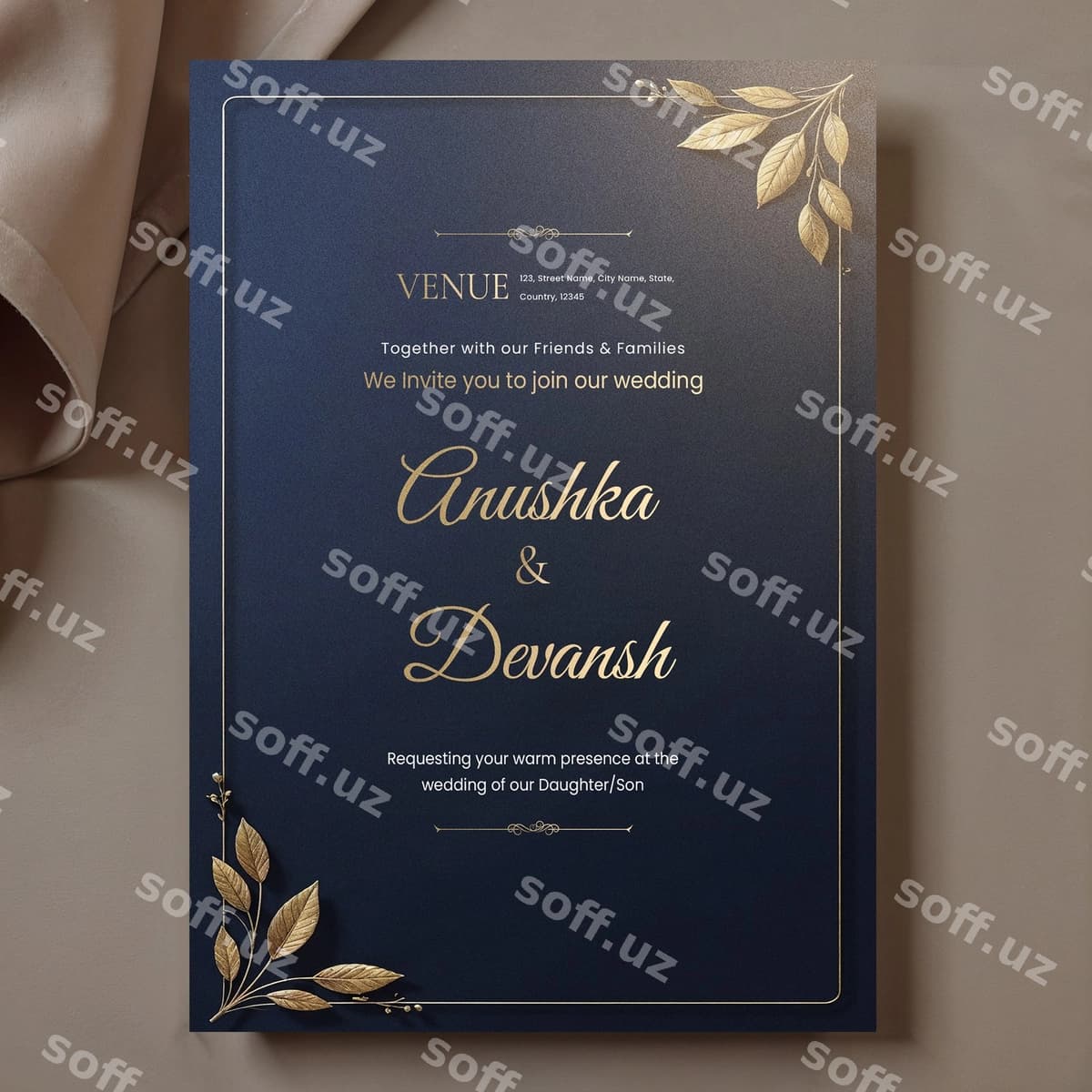 Elegant to'y taklifnomasi | Elegant wedding invitation card