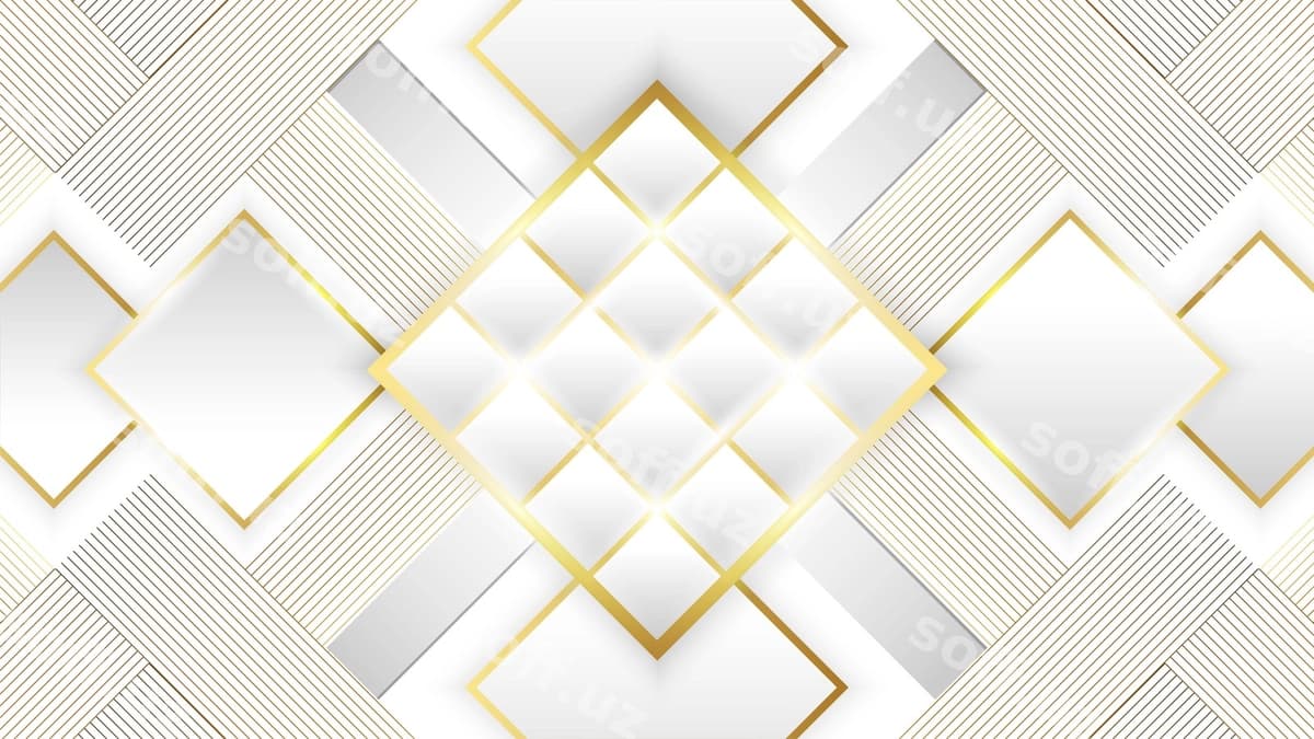 Oq rangli geometrik fon dizayni | Elegant white geometric background design