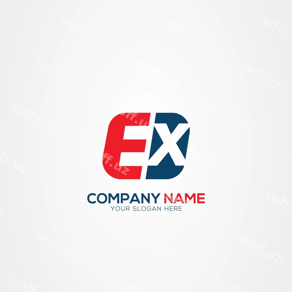 Ex kompaniyaning boshlang'ich logotip dizayni | Ex initial company logo design