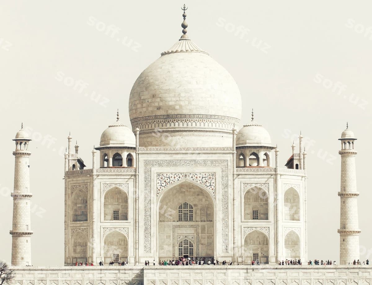 Tashqi ko'rinish Taj Mahal aniq oyna osmoni orqali | Exterior taj mahal against clear sky