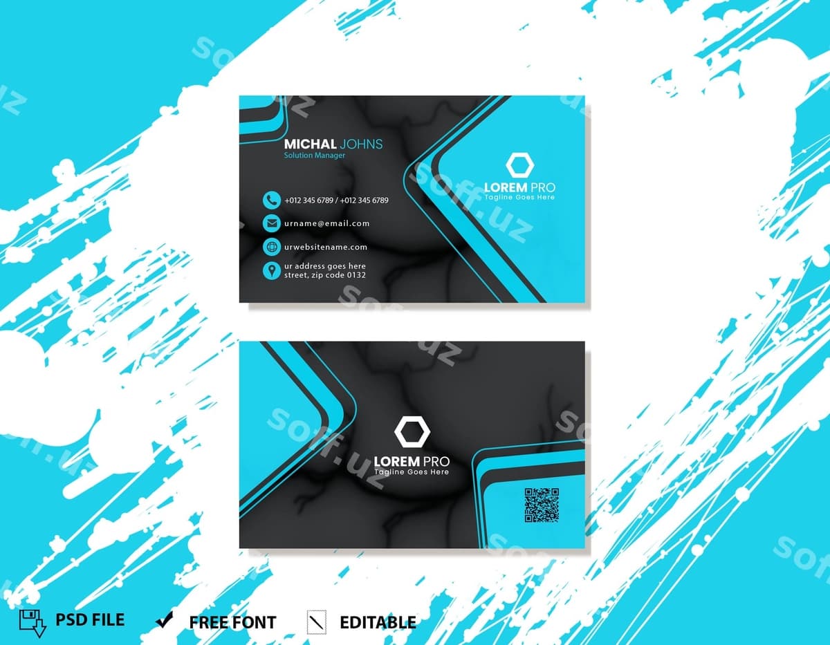 Diqqatga sabab bo'ladigan zamonaviy biznes karta | Eye catching modern business card