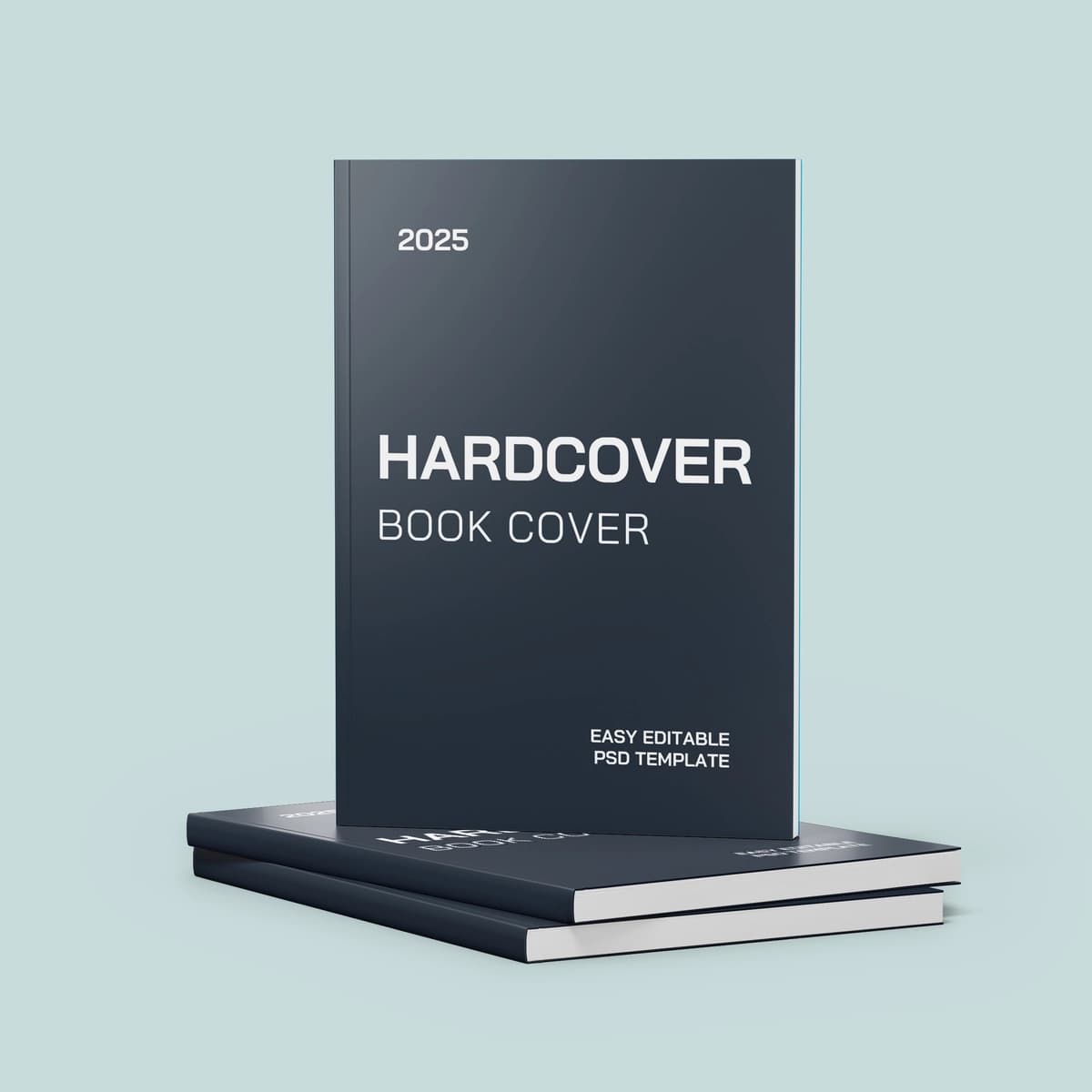 Qattiq muqovali kitob muqovasi maketi shabloni | Hardcover book cover mockup template