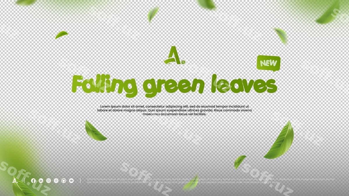Yozgich yashil barglar | Falling green leaves