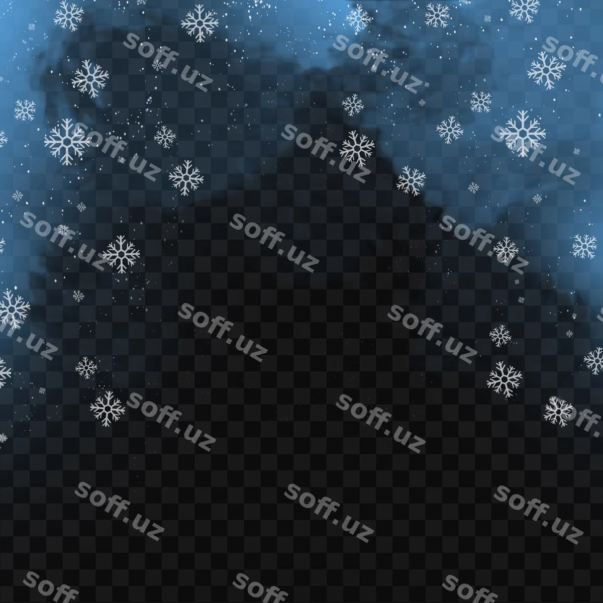 Tushadigan qor mehrobchilari ramkasi | Falling snowflakes frame