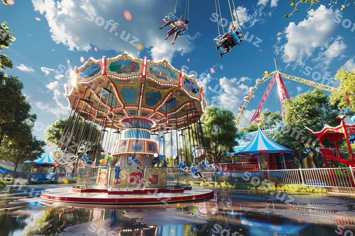 Oila mezmonga joyida baholashmoqda | Family having fun amusement park