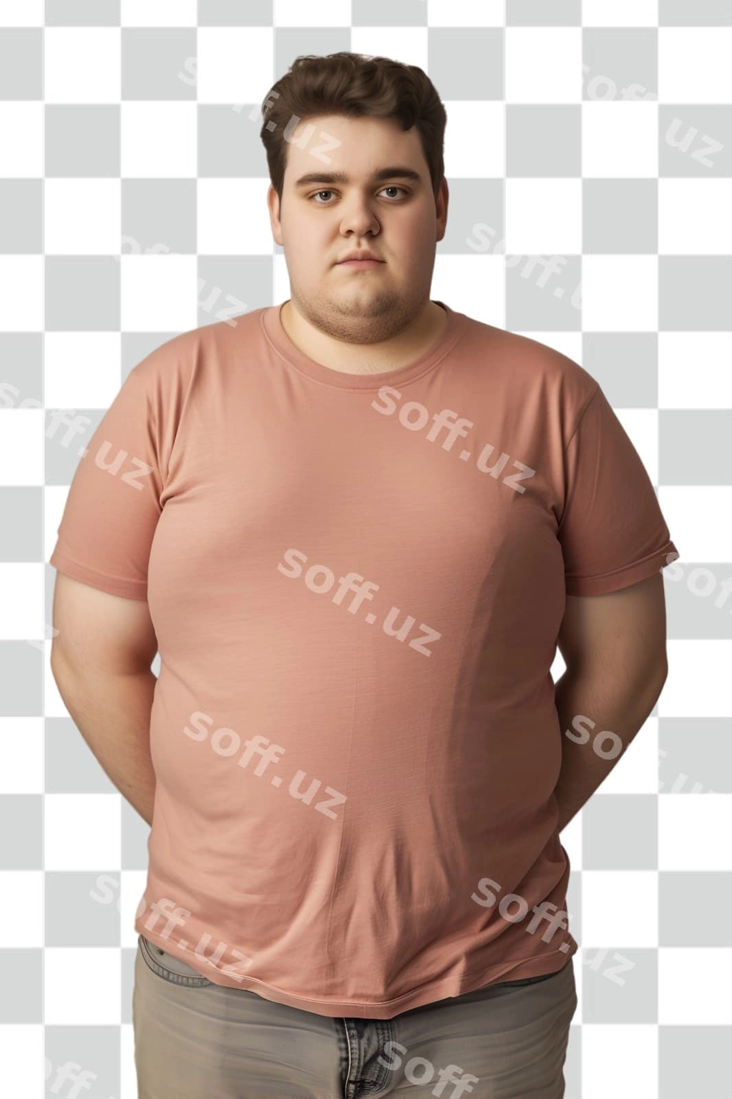 Semiz erkak shaffof orqa fonda | Fat man transparent background