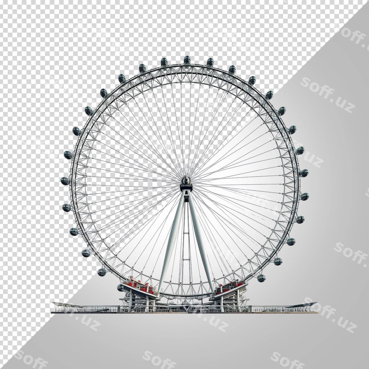 Katta g'ildirakli Ferris g'ildiragi | Ferris wheel with large wheel it