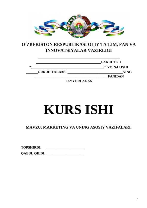MARKETING VA UNING ASOSIY VAZIFALARI.