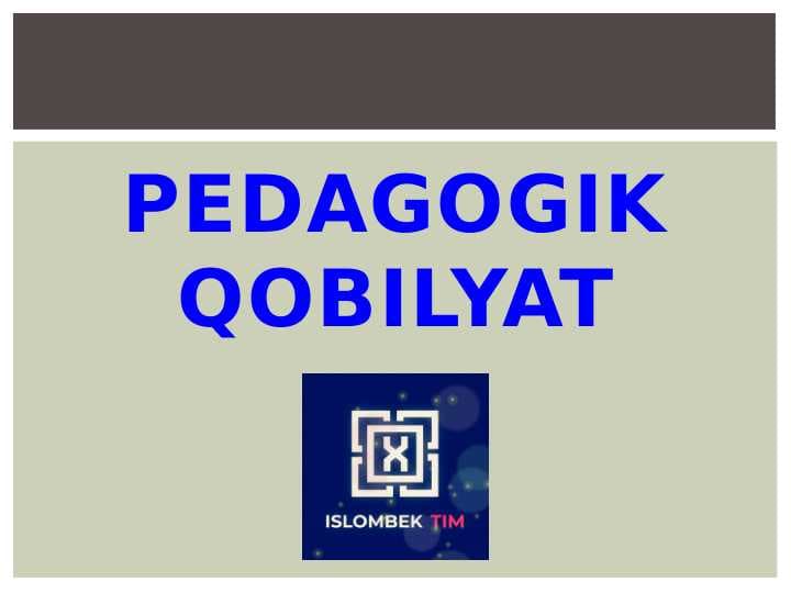 Pedagogik qobiliyat