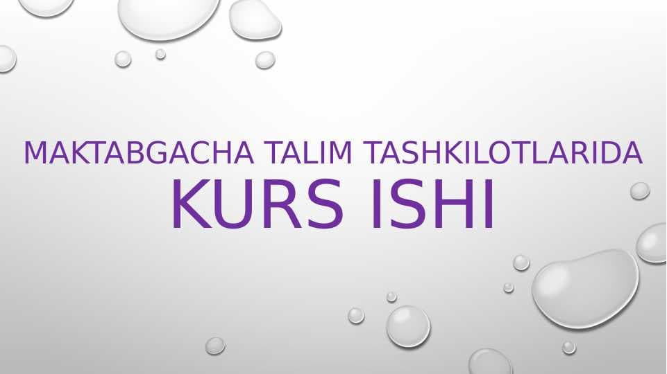 MAKTABGACHA TALIM TASHKILOTLARIDA IQTISODIY TARBIYANI TASHKIL QILISH