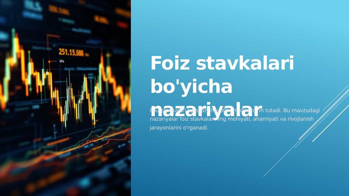Kreditlaring foiz stavkalari haqida