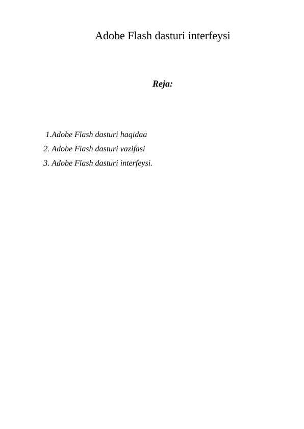 Adobe flash dasturi