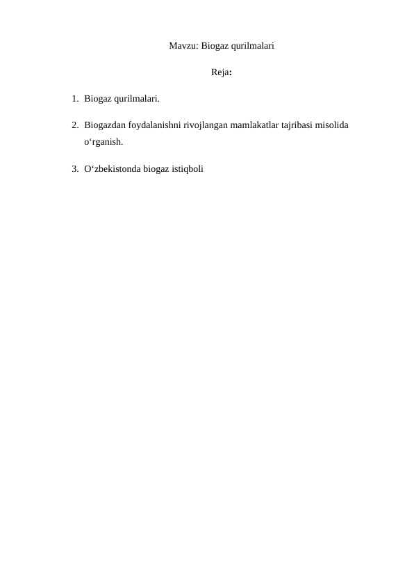 Biogaz qurilmalari