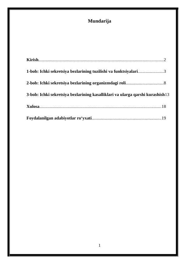 ichki sekretsiya bezlarining ahamiyati