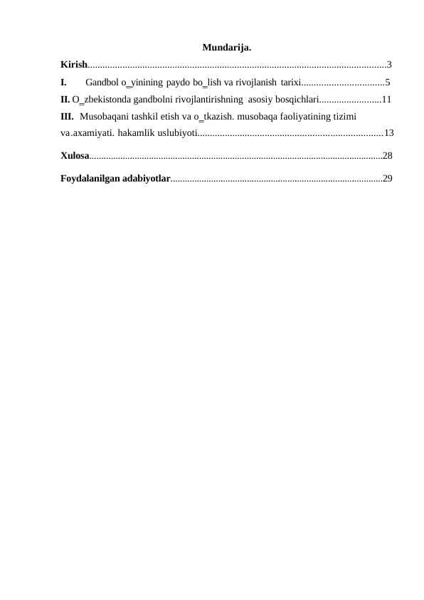 Musobaqani tashkil etish va o‘tkazish (gandbol) (2).docx
