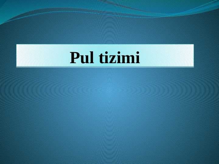 Pul tizimi