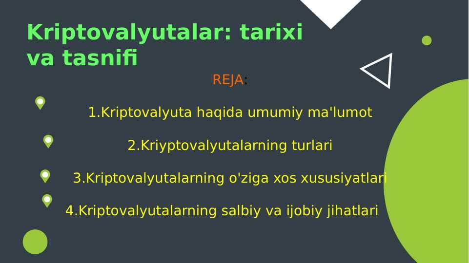 Kriptovalyutalar: tarixi va tasnifi