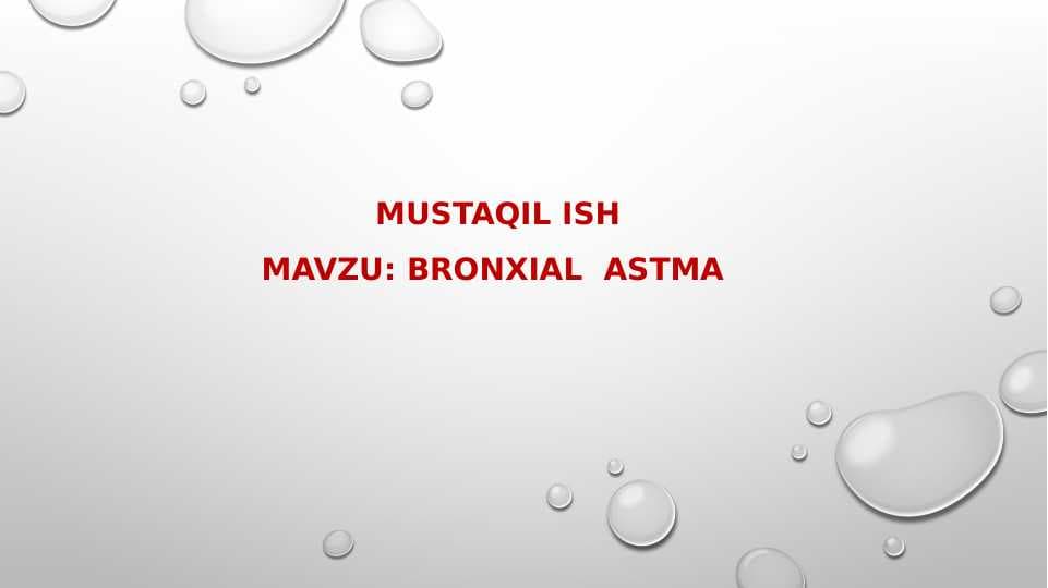 Bronxial astma